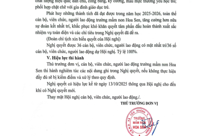 Biên bản hội nghị cán bộ, ccvc, người lao động năm 2025