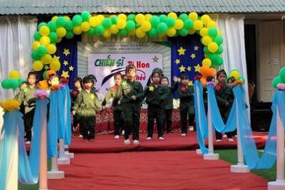 Chương trình ” Chiến sỹ tí hon” của các bé trường mầm non Hoa Sen Năm học 2022-2023