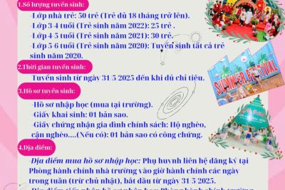 Thông báo tuyển sinh năm học 2025-2026