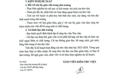 Kế hoạch thực hiện công tác thư viện trường học năm học 2025-2026