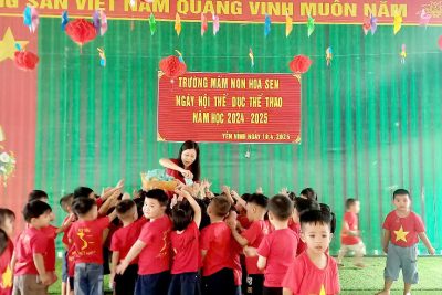 Ngày 18/4/2025 Trường mầm non Hoa Sen tổ chức “Ngày hội thể dục thể thao” năm học 2024- 2025