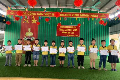Ngày 21/3 và 28/3 Trường mầm non Hoa Sen tổ chức cho trẻ 5 tuổi Giao lưu cờ vua cấp trường năm học 2024-2025