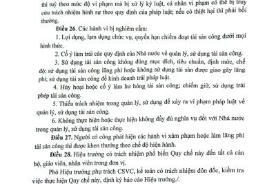 Quy chế quản lý tài sản công năm 2025